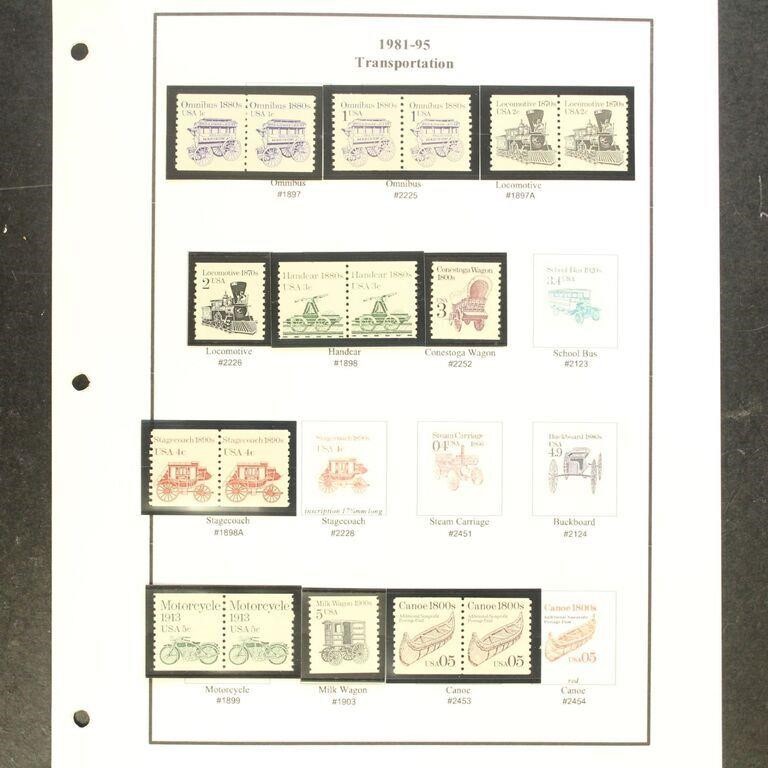 US Stamps 1981-1985 Transportation coils Mint NH o