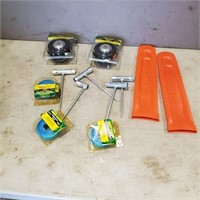 2 String Trimmer Heads, Bar Guards, Wrenches