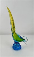 Mid Century 1950s Murano Art Glass Pheasant