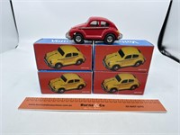 4x  Voiture Diecast VW Beetle Cars