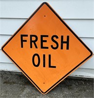 Metal 30" Fresh Oil Sign See Photos for Details