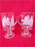 1992 Avon Holiday Gift Glasses