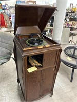 Edison Antique Phonograph Record Player - Does