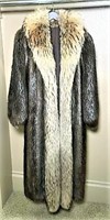 Beautiful Woman’s Full Length Beaver Fur Coat