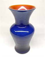 Imperial Cobalt Lead Lustre Art Glass Vase
