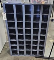 Gray metal tool organizer