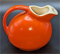 Vintage Pottery Orange Water Pot Pitcher