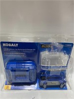 $149  Kobalt 24-V 2-Pack 4Ah Li-ion Battery & Char