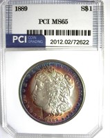 1889 Morgan PCI MS65 Fantastic Color