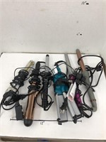 Lot of Curling Irons & Straightener