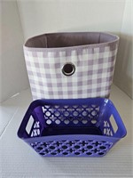 Lot of 2 Storage Baskets Organizers