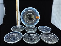 Moonstone Dessert Plate  & (6) Individual Bowls