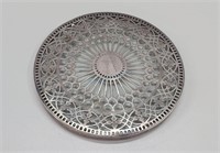 Antique Tiffany & Co. Sterling Silver Glass Trivet
