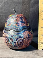 Mexican Olinala Gourd Decorated Birds/ Butterflies