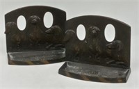 (M) Antique Dachshund pipe holders approximately