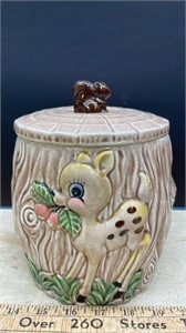 Vintage bisque cookie jar (Japan).