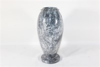 Onyx Marble 10 inch vase with Oriental Carvings