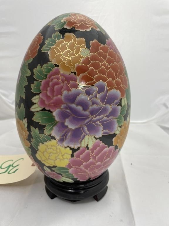 Painted Egg on Stand