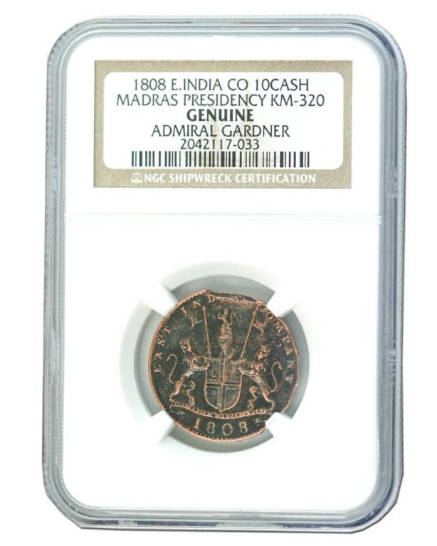 1808 Admiral Gardner Shipwreck Recovery Coin