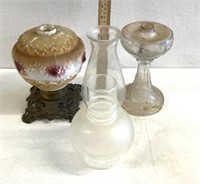 Vintage oil, lamp, parts