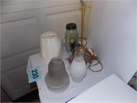 Lamp base - mason jar light - three off-white