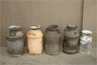 (5) Vintage Milk Cans