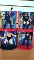 Wrestling Action Figures with Stands Lot
