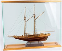 Bluenose II Canadian Schooner Ship Model in Case