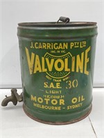 Carrigan Valvoline Motor Oil Drum 4 Gallon