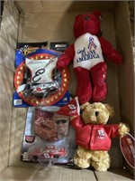 NASCAR toy cars and teddy bear