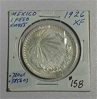 1926  Mexico  1 Peso   XF   .3856 asw.