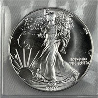 1987 American Silver Eagle 1oz .999, 2nd Year