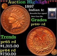 *Highlight* 1897 Indian 1c Graded Choice+ Rd Proof