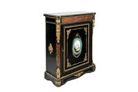 EBONIZED CABINET WITH SEVRES STYLE MOUNTS