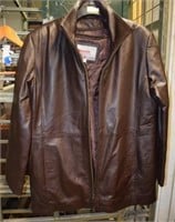 Sofilco Travelwear Leather Coat, Quilted Liner