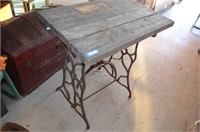 Sewing Machine Base with Rustic Wooden Top