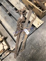 OLD IRON--CUTTING BLADE, HANGING HOOK, JACK