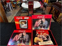 4 x Coca-Cola Calendars & Mirror Display