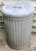 Metal Trashcan with Lid - 24" x 18.5"