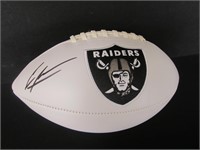 Charles Woodson Raiders signed Football w/coa