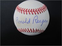 Ronald Regan signed Baseball w/Coa