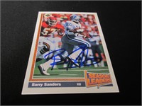 Barry Sanders signed Sports Card w/Coa