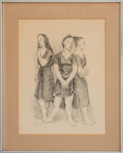 Moses Soyer "Dancers Resting" Lithograph