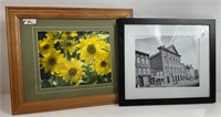 Vintage Photo of Ford Theater & Sunflower Print