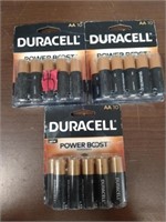 3 Duracell 10pc AA Batteries