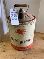 Vintage Mobilgrease 5 Gal Can