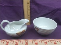 Burleigh Ware Miniature Creamer and Sugar Set