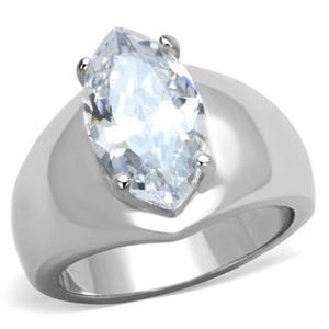 Marquise 3.44ct White Sapphire Wide Band Ring