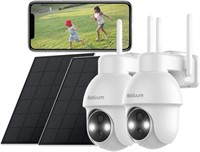 NEW! $229 ?2 Pack?Rebluum  Solar Security Cameras