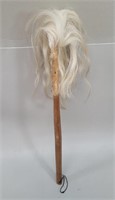 African Tribal Horse Hair Fly Whisk vtg